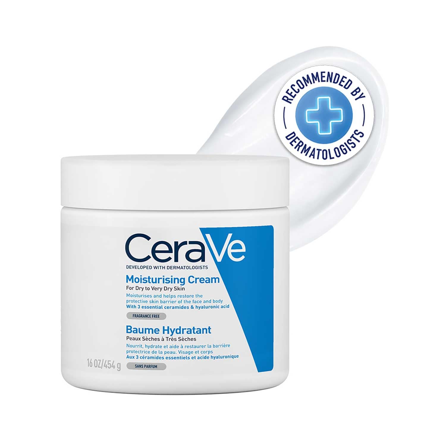 CeraVe Moisturizing Cream For Dry To Very Dry Skin - Formulated with 3 Essential Ceramides And Hyaluronic Acid | Non-Comedogenic Moisturizer For Face and Body