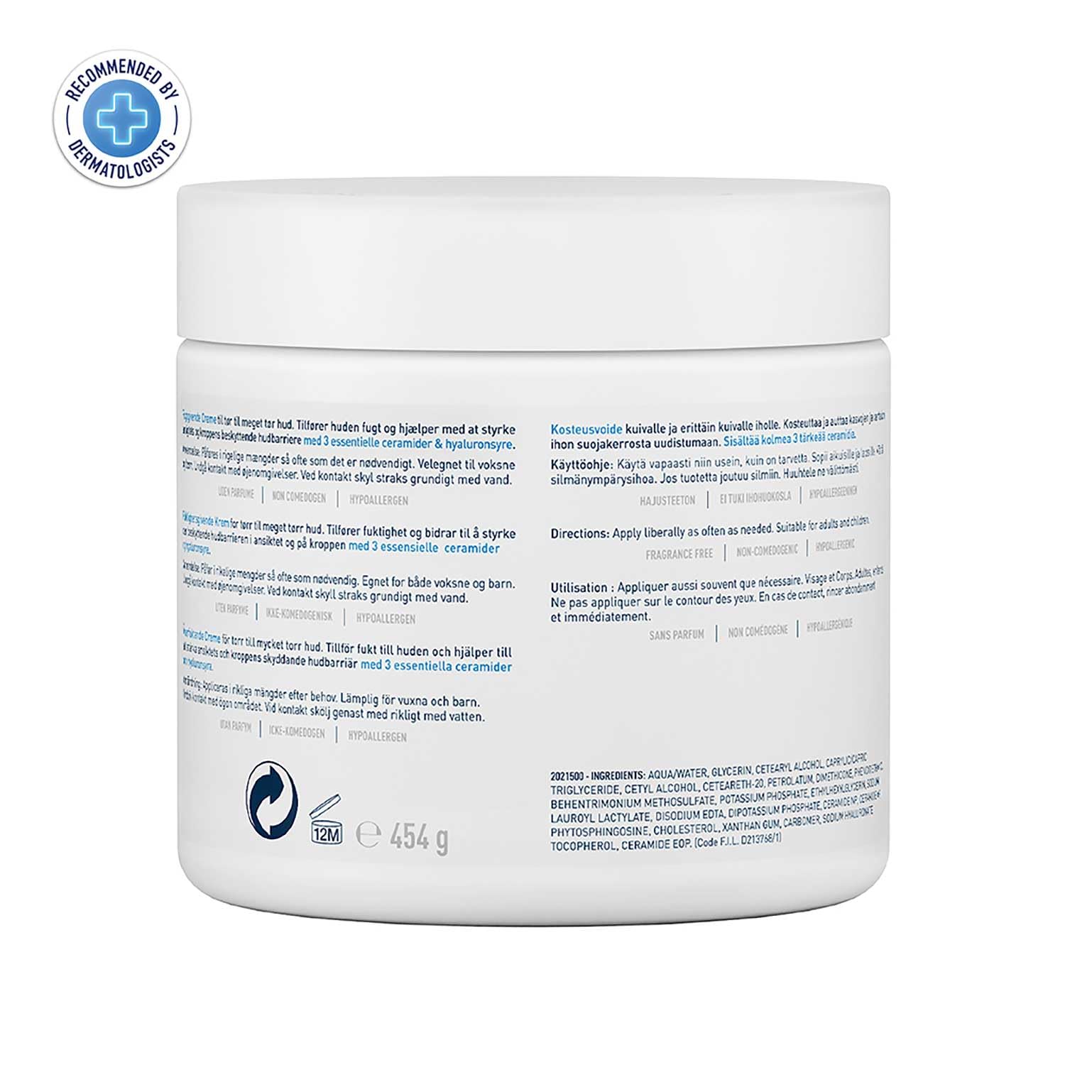 CeraVe Moisturizing Cream For Dry To Very Dry Skin - Formulated with 3 Essential Ceramides And Hyaluronic Acid | Non-Comedogenic Moisturizer For Face and Body