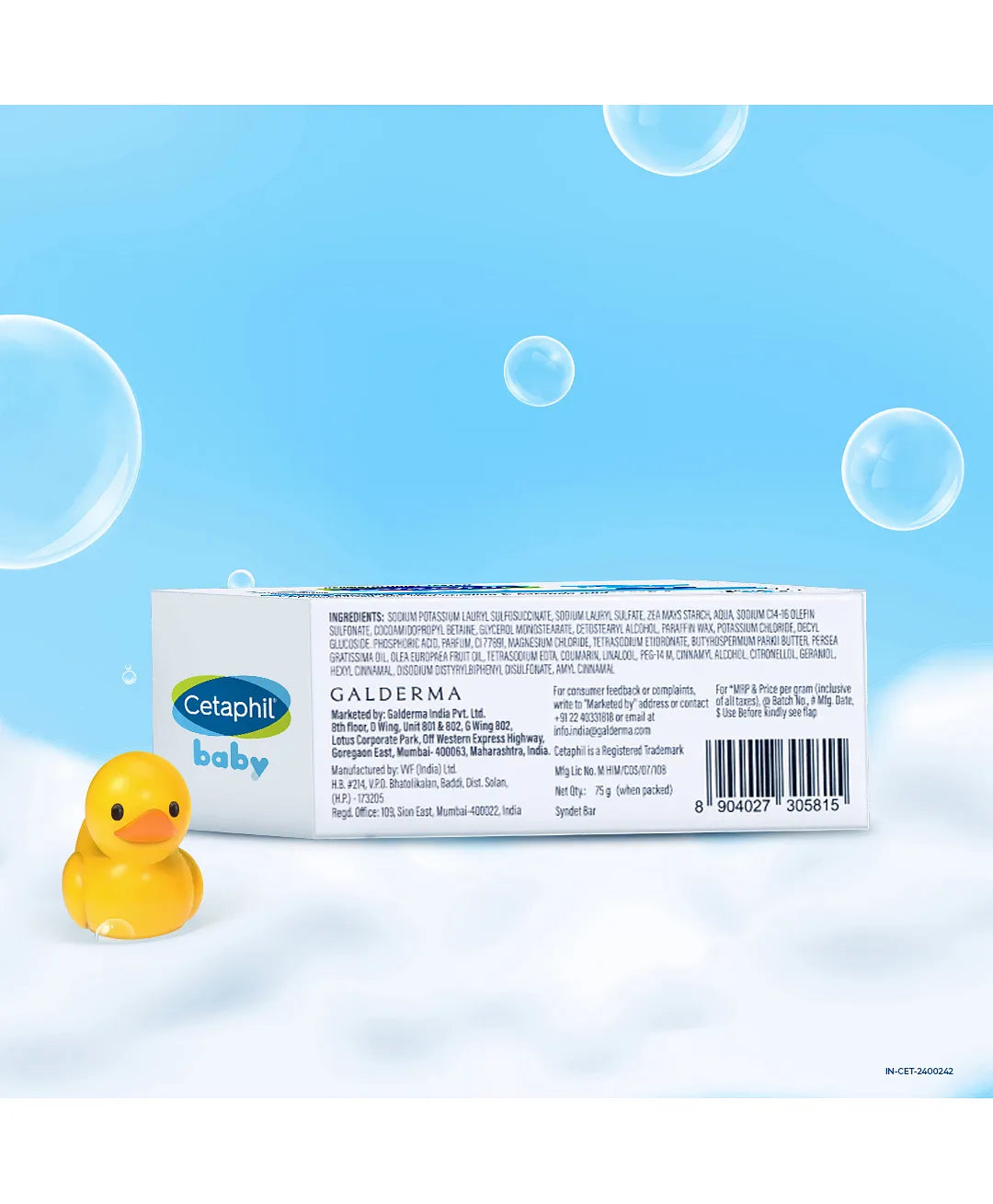 Cetaphil Baby Mild Bar for Kids, 75g (Pack of 2 )