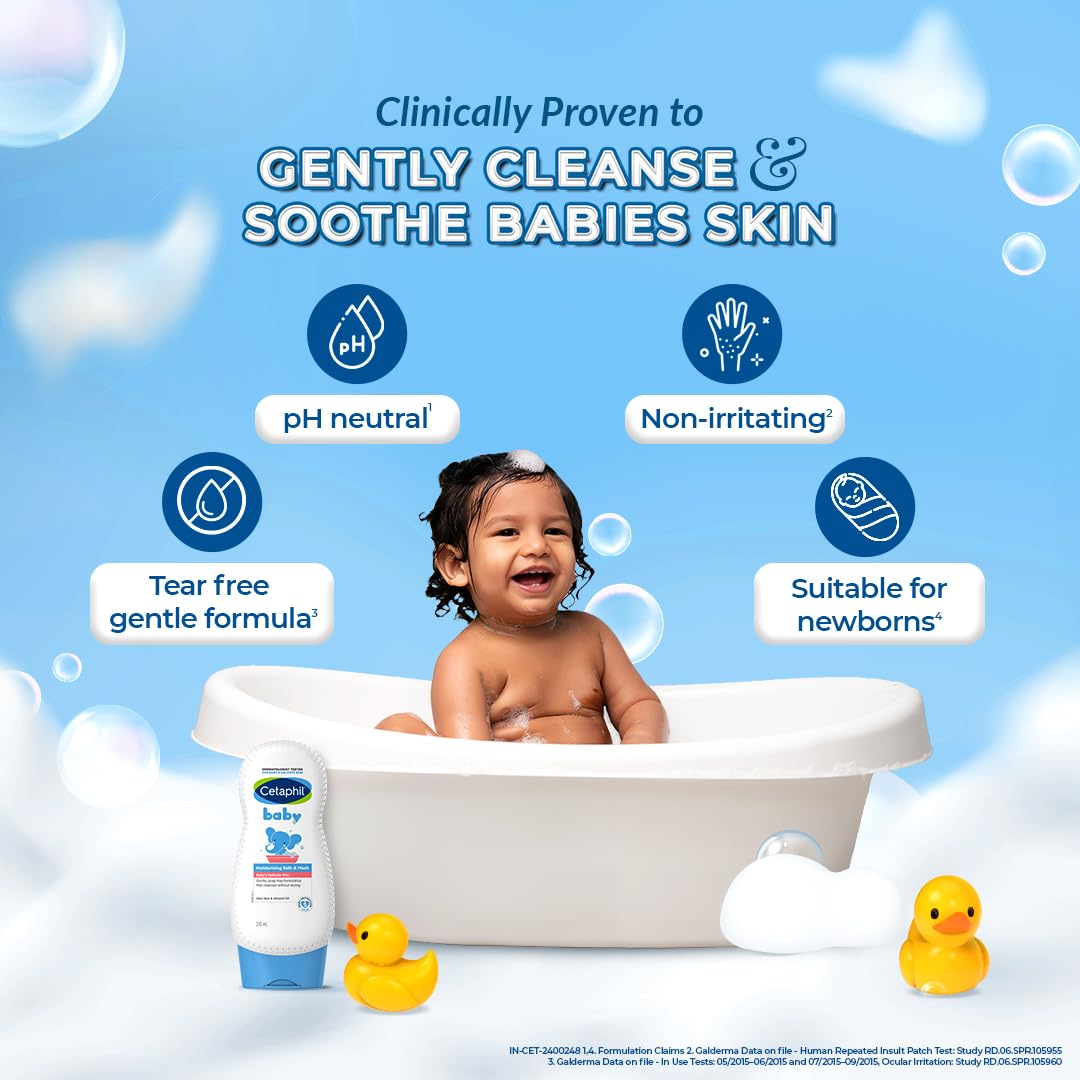 Cetaphil Baby Moisturising Bath & Wash, 230 ml