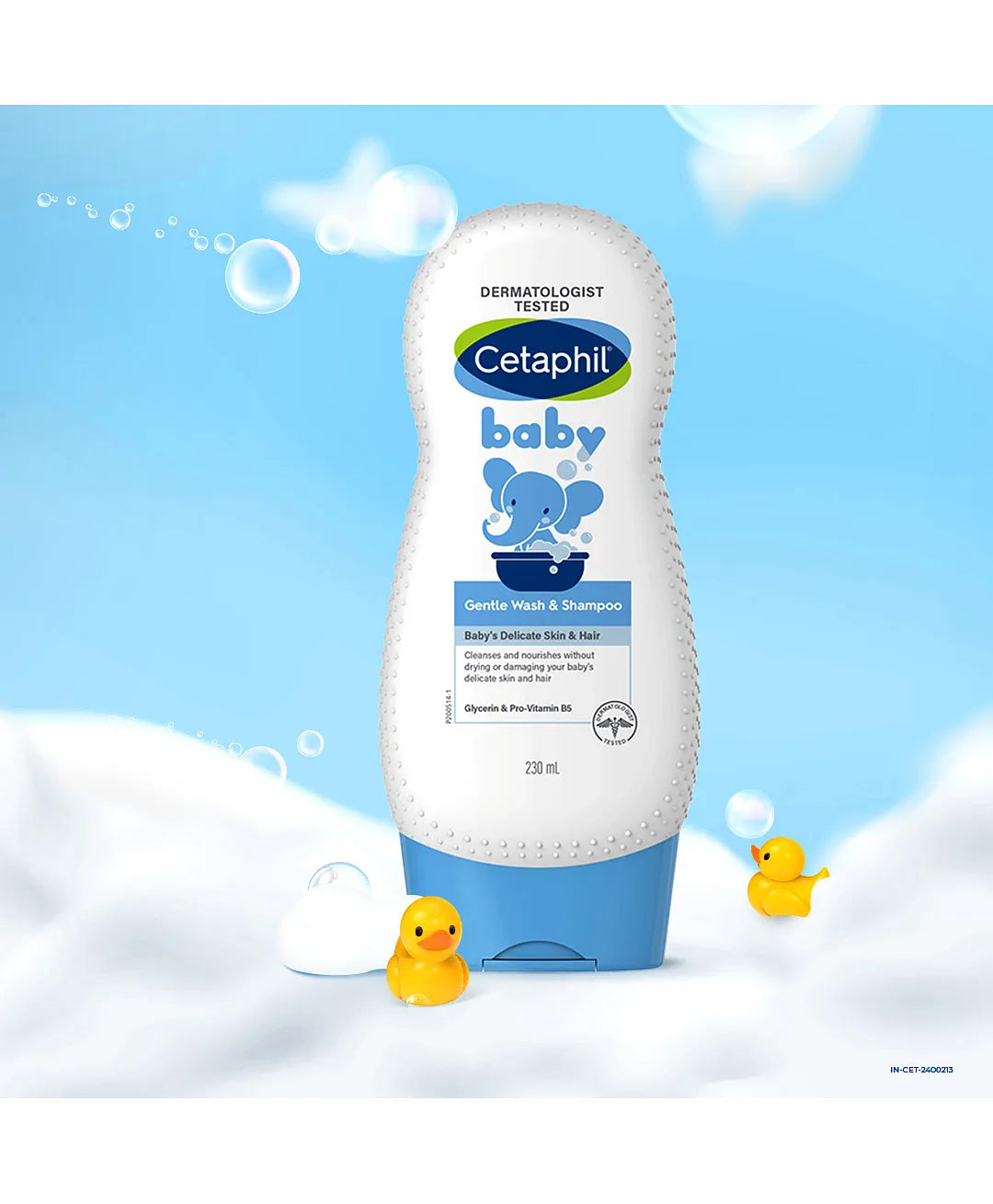 Cetaphil Baby Shampoo & Wash | Cleanses Skin, Nourishes Scalp & Tear Free | 230 ml