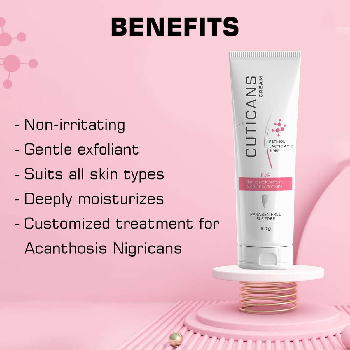 Cuticans Cream For Acanthosis Nigricans, Skin Discoloration & Skin Imperfections | 100g - Skiynse Dermatologique