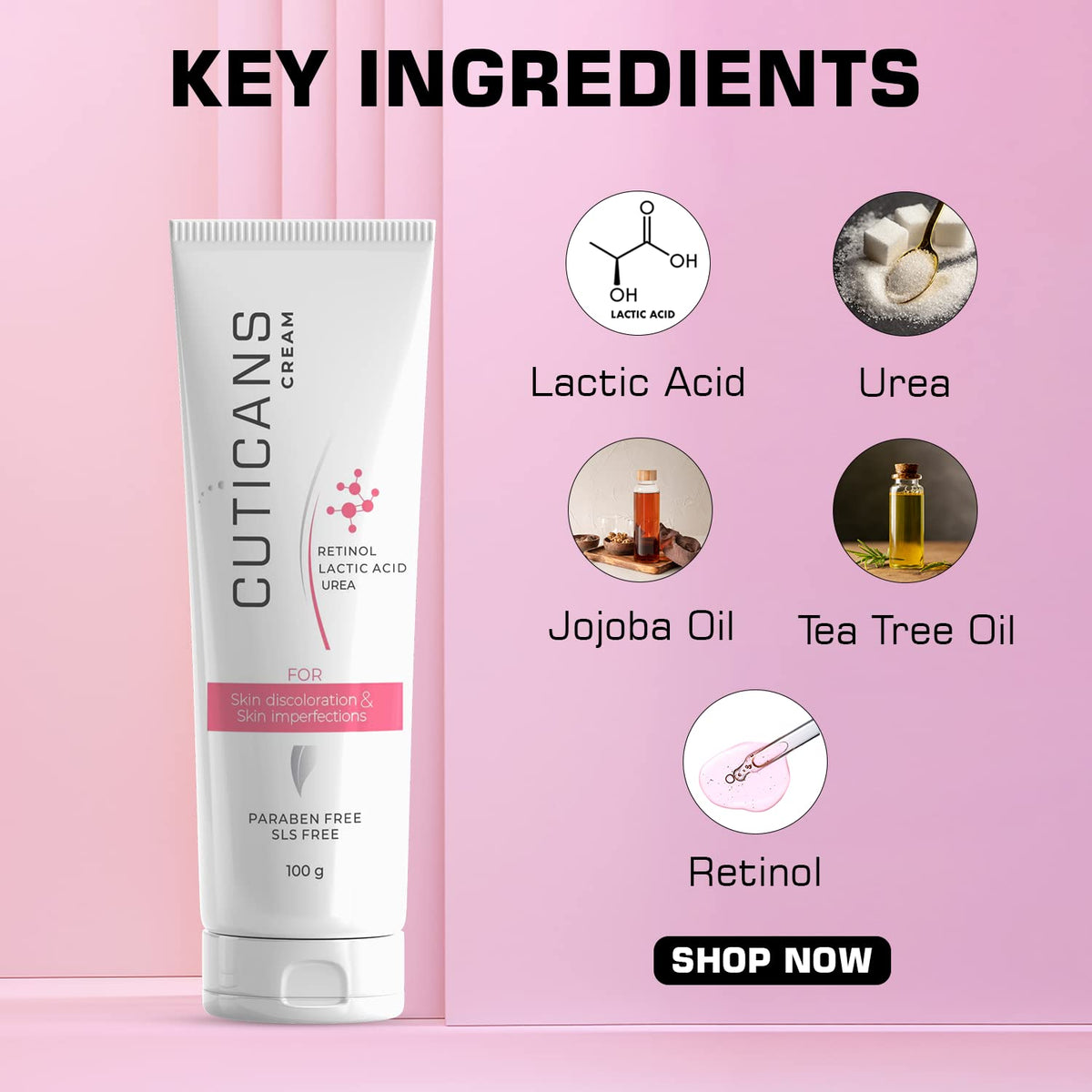 Cuticans Cream For Acanthosis Nigricans, Skin Discoloration & Skin Imperfections | 100g - Skiynse Dermatologique