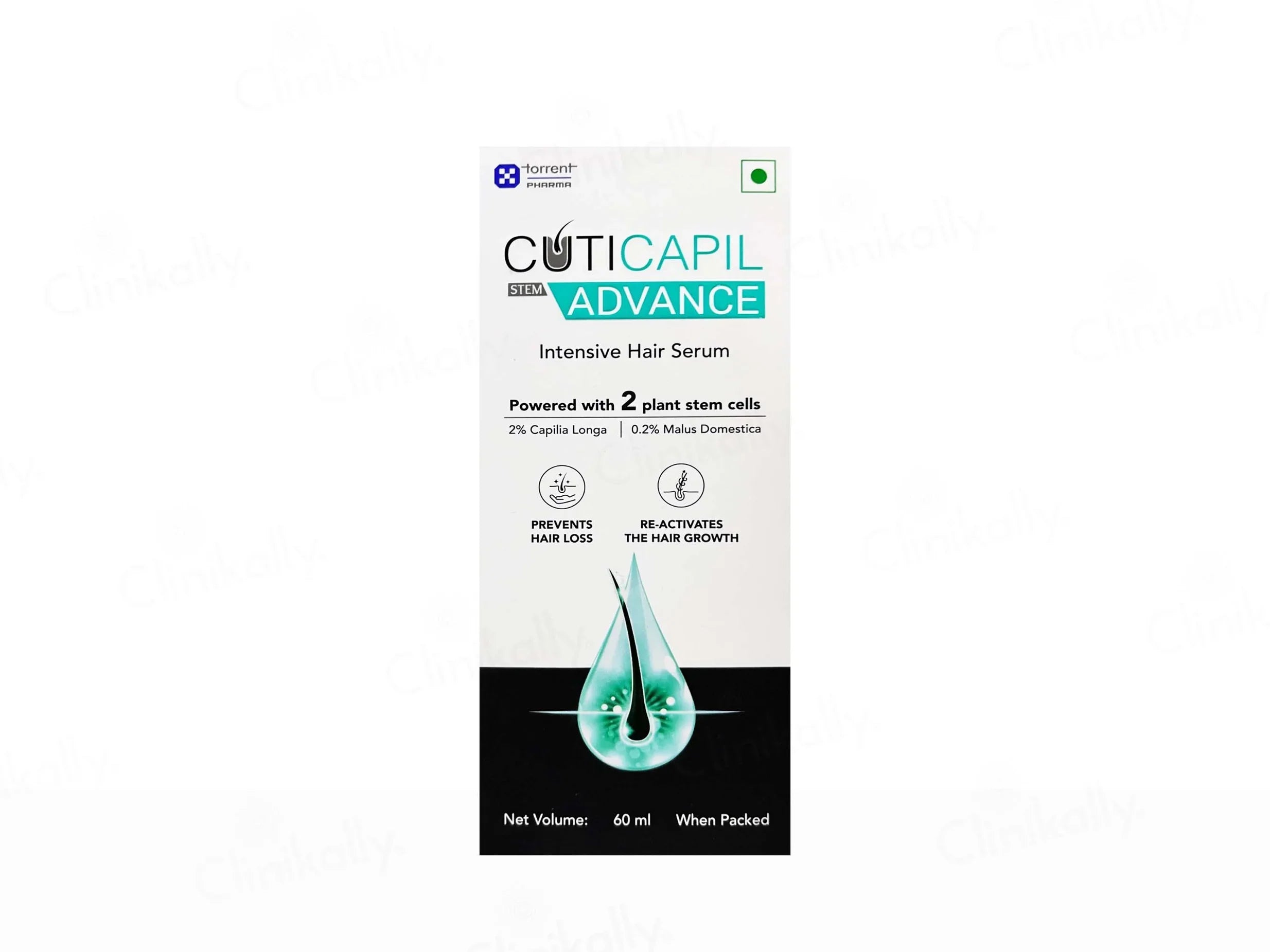 Cuticapil Stem Advance Intensive Hair Serum, 60ml | Plant Stem Cell Formula, Hair Growth and Anti-Hair Fall Treatment - Skiynse Dermatologique