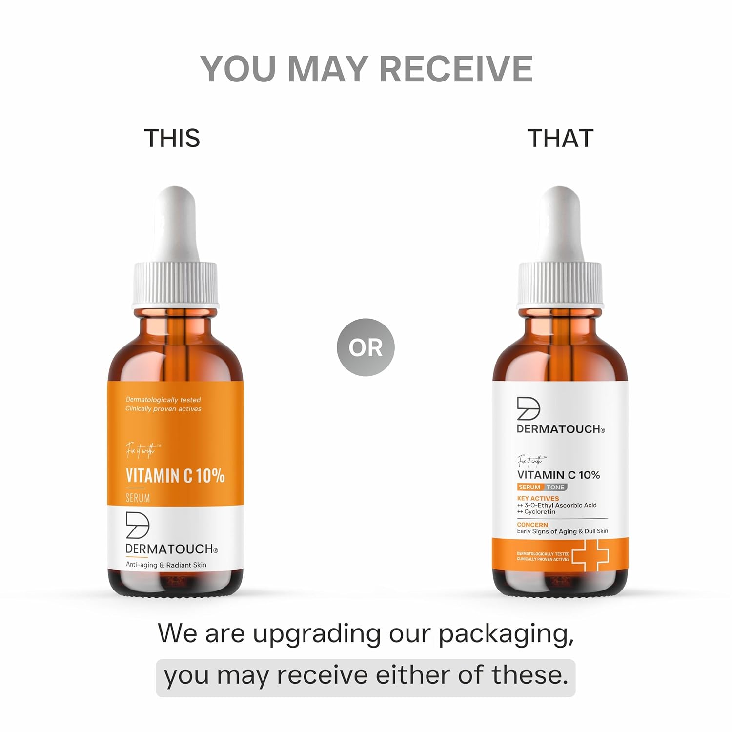 DERMATOUCH Vitamin C 10% Serum | For Anti-aging and Radiant Skin | For All Skin Types | For Both Men & Women