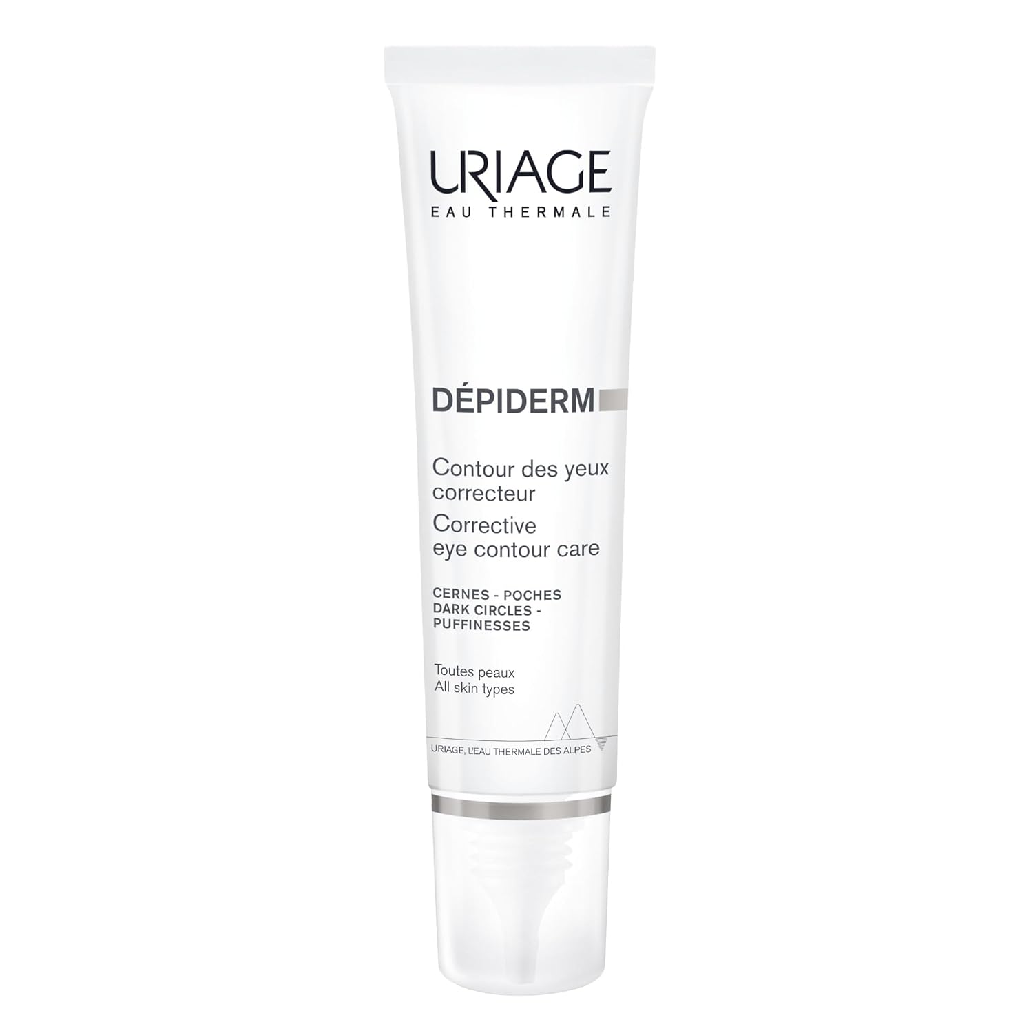 Uriage Depiderm Eye Cream With Vitamin C, Niacinamide, Destran Sulfate | Reduces Dark Cicles, Puffy Eyes, Fine Lines | Dermat Recommended | 15 ml