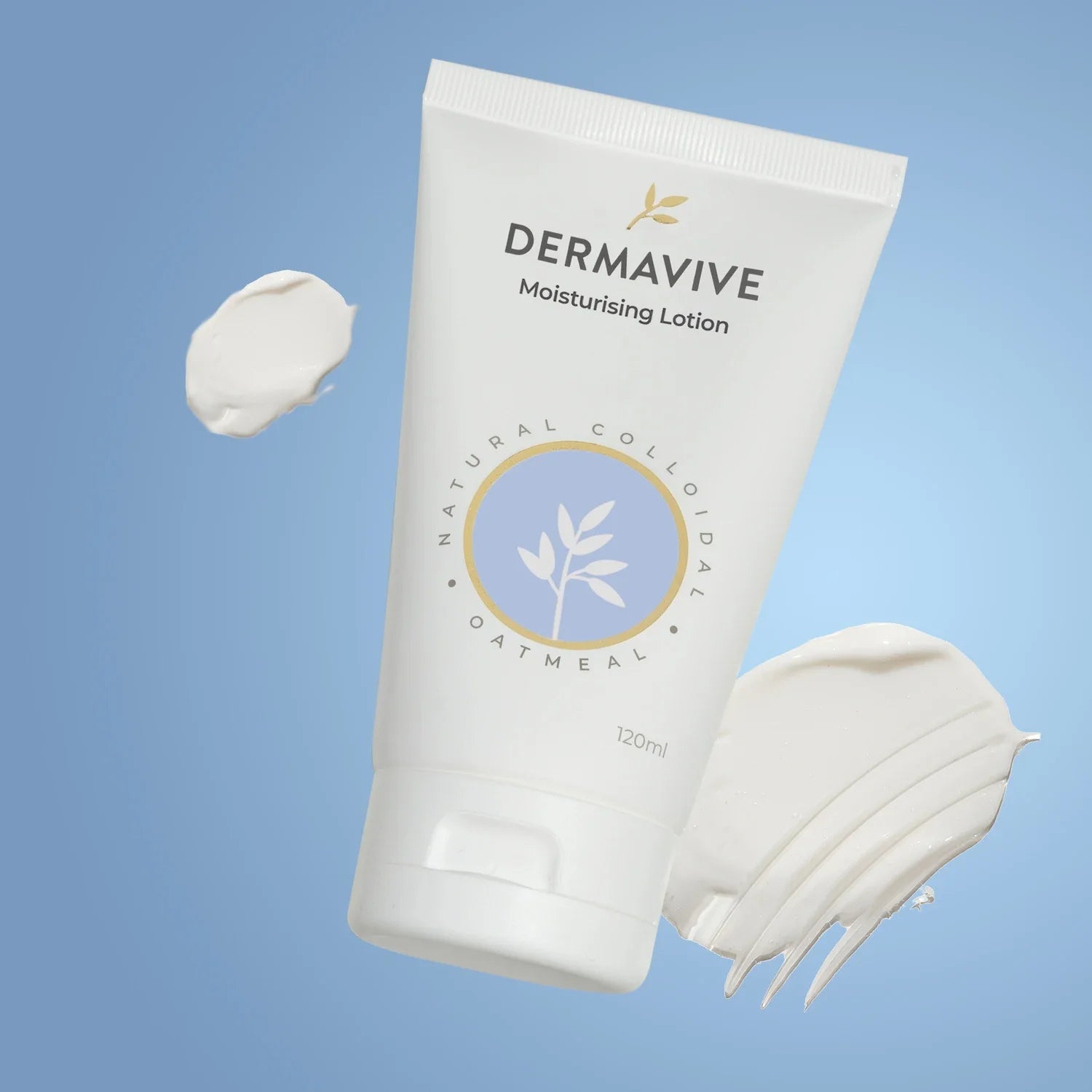 Dermavive Moisturising Lotion, 120 ml | Colloidal Oatmeal, Sodium PCA & Vitamin E Body Lotion | pH Balanced Face & Body Moisturiser for Dry, Sensitive Skin | Non-Greasy Daily Hydration | For Men & Women