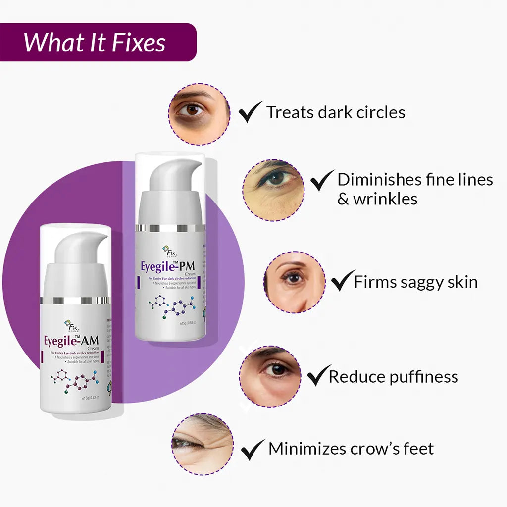 Eyegile AM & PM Cream, 30 g for Under Eye Treatment