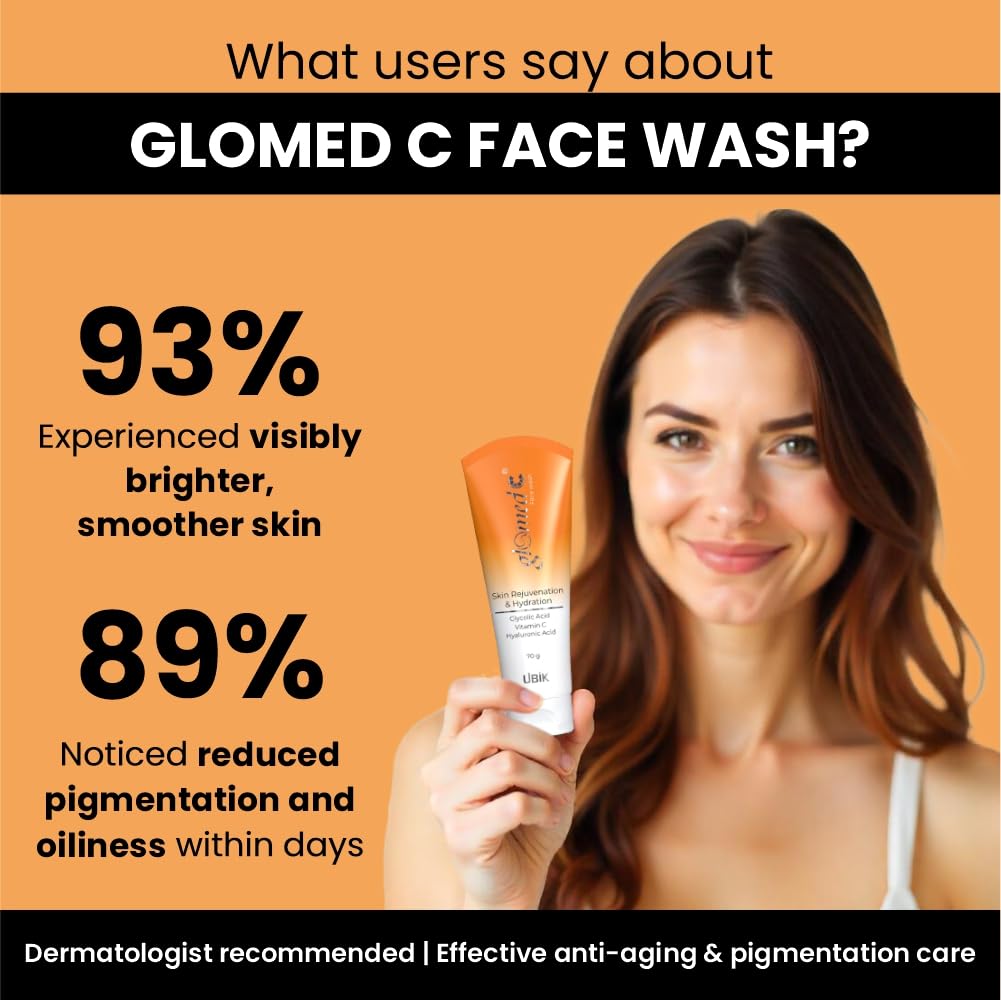 Glomed C Rejuvenating & Skin Lightening Face Wash | 70ml - Skiynse Dermatologique