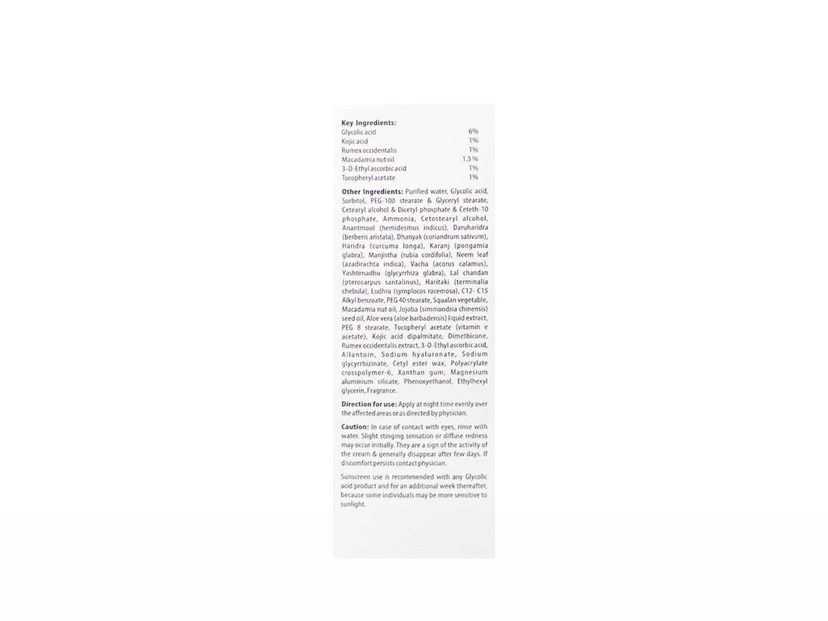 IPCA CutiYt G6 Cream Depigmenting Formula Targets Pigmentation Brightens Skin Evens Skin Tone - Skiynse Dermatologique