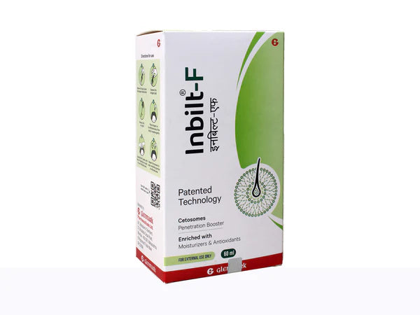 Inbilt - F Topical - Bottle of 60ml Solution with Minoxidil and Finasteride