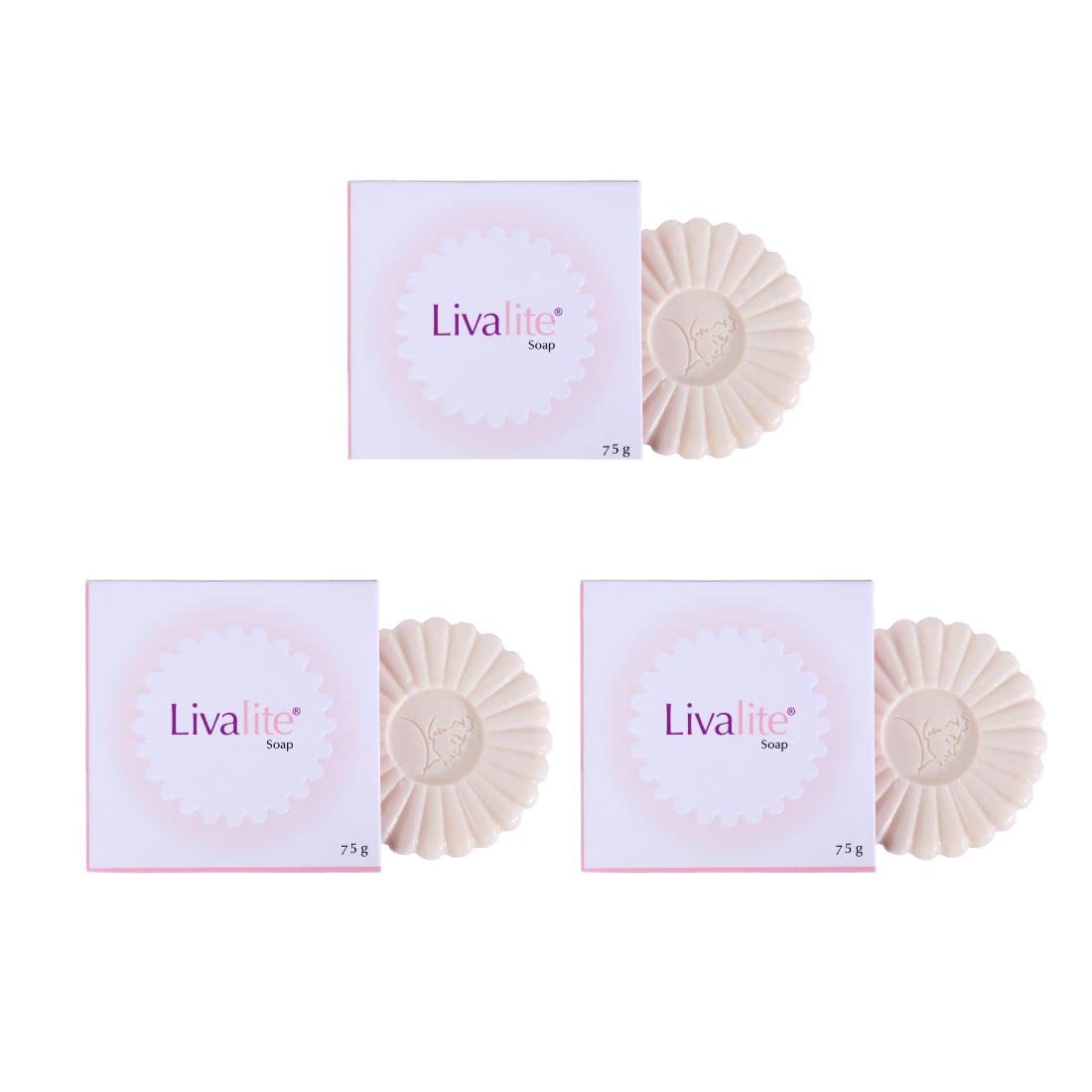 Livalite Soap for Natural Glowing Skin - 75g ( Pack of 3 )