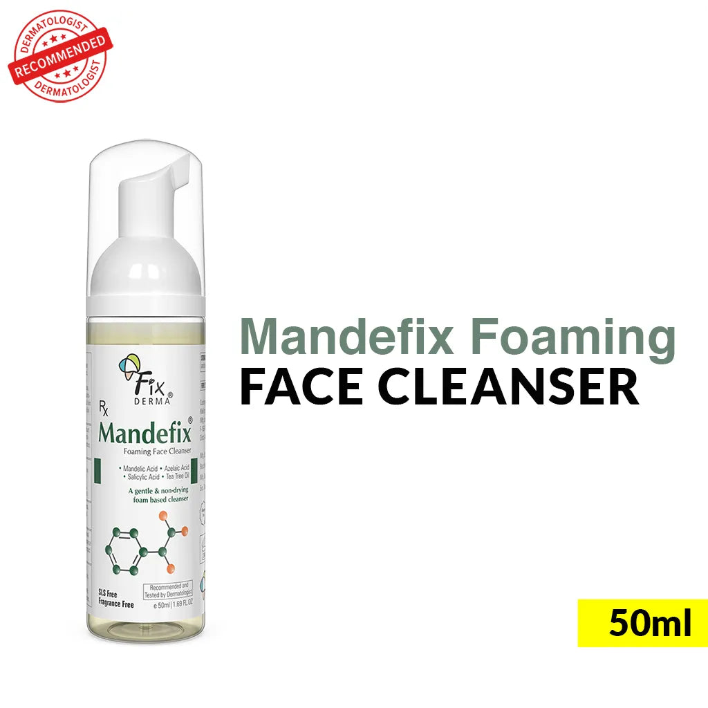 Mandefix Foaming Face Cleanser | A mild exfoliating cleanser for acne prone skin