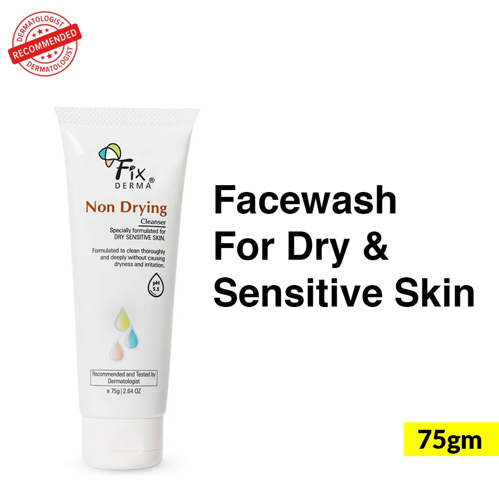 Fix Derma Non-Drying Cleanser - Face wash for Dry Skin | A pH-Balanced Solution for Gentle yet Effective Cleansing
