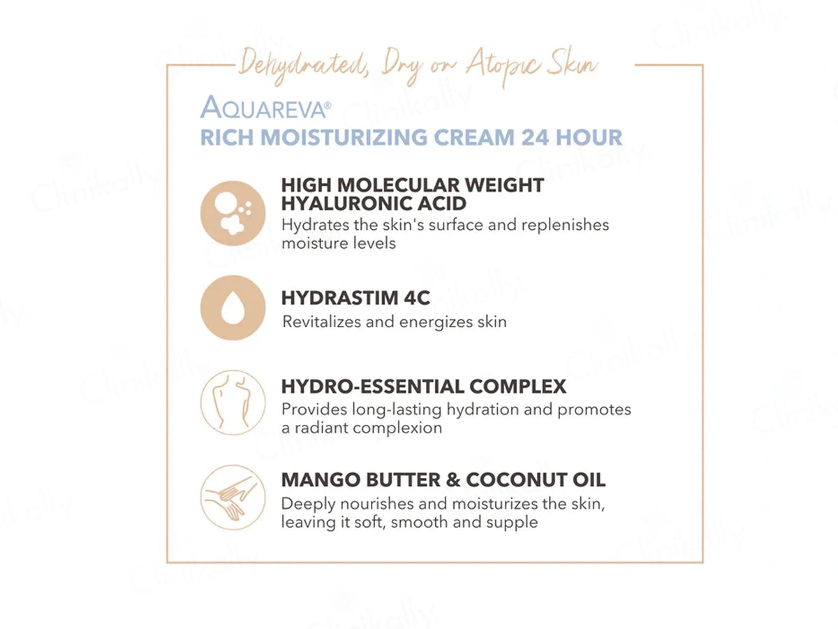 Noreva Aquareva Riche 24H Moisturizing Cream | 40 ml - Skiynse Dermatologique