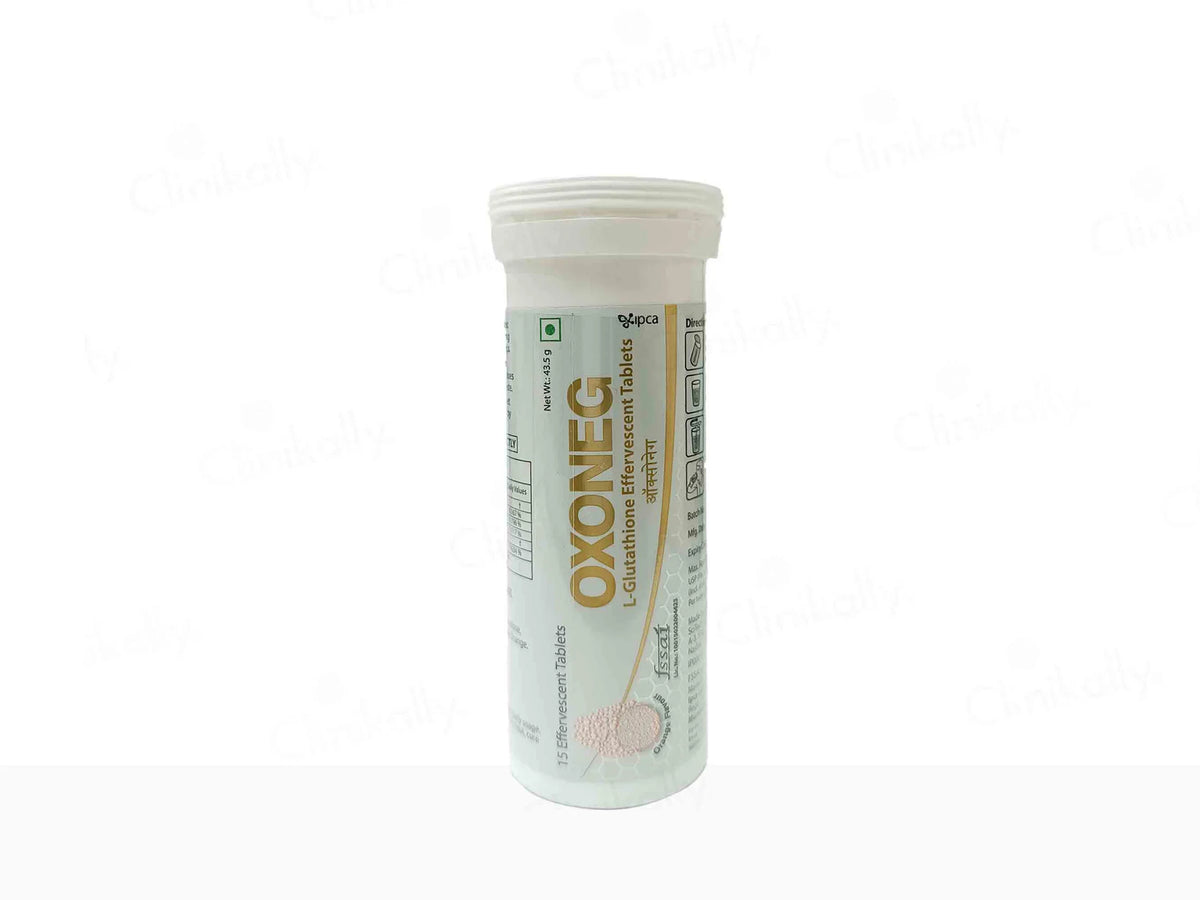 Oxoneg L-Glutathione Effervescent Tablet | Immune Boost, Healthy Liver, Detoxifies | 2*15 Tablets - Skiynse Dermatologique