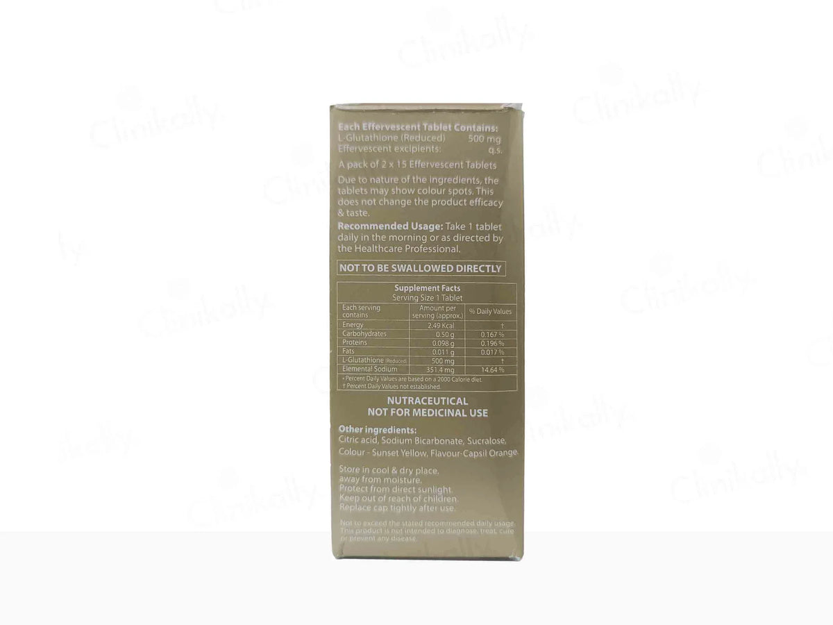 Oxoneg L-Glutathione Effervescent Tablet | Immune Boost, Healthy Liver, Detoxifies | 2*15 Tablets - Skiynse Dermatologique