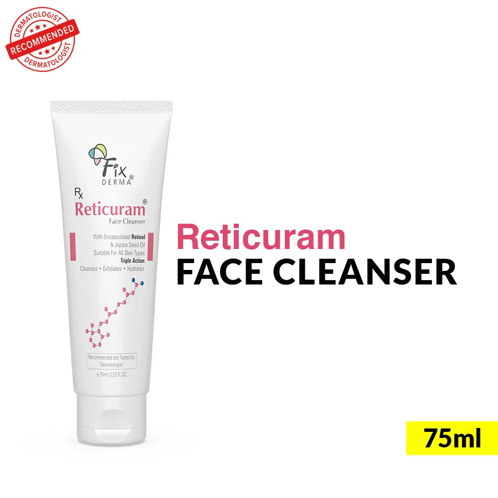 Reticuram Face Cleanser, 75g | Triple Action Formula to Cleanse + Exfoliate + Hydrate the Skin