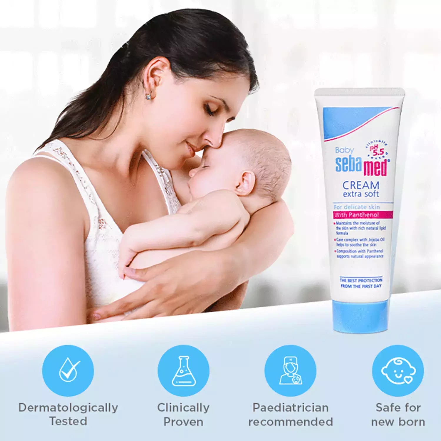 Sebamed Baby Cream Extra Soft |Ph 5.5| Panthenol and Jojoba Oil|Clinically tested| ECARF Approved