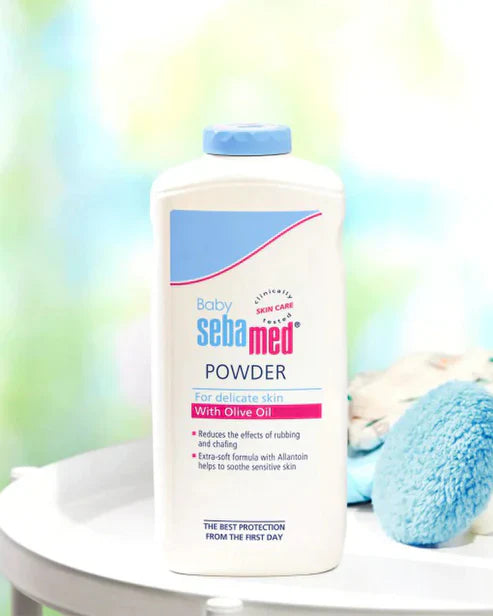 Sebamed Baby Powder| Olive Oil, Allantoin|Keeps newborn’s skin fresh|absorbs sweat