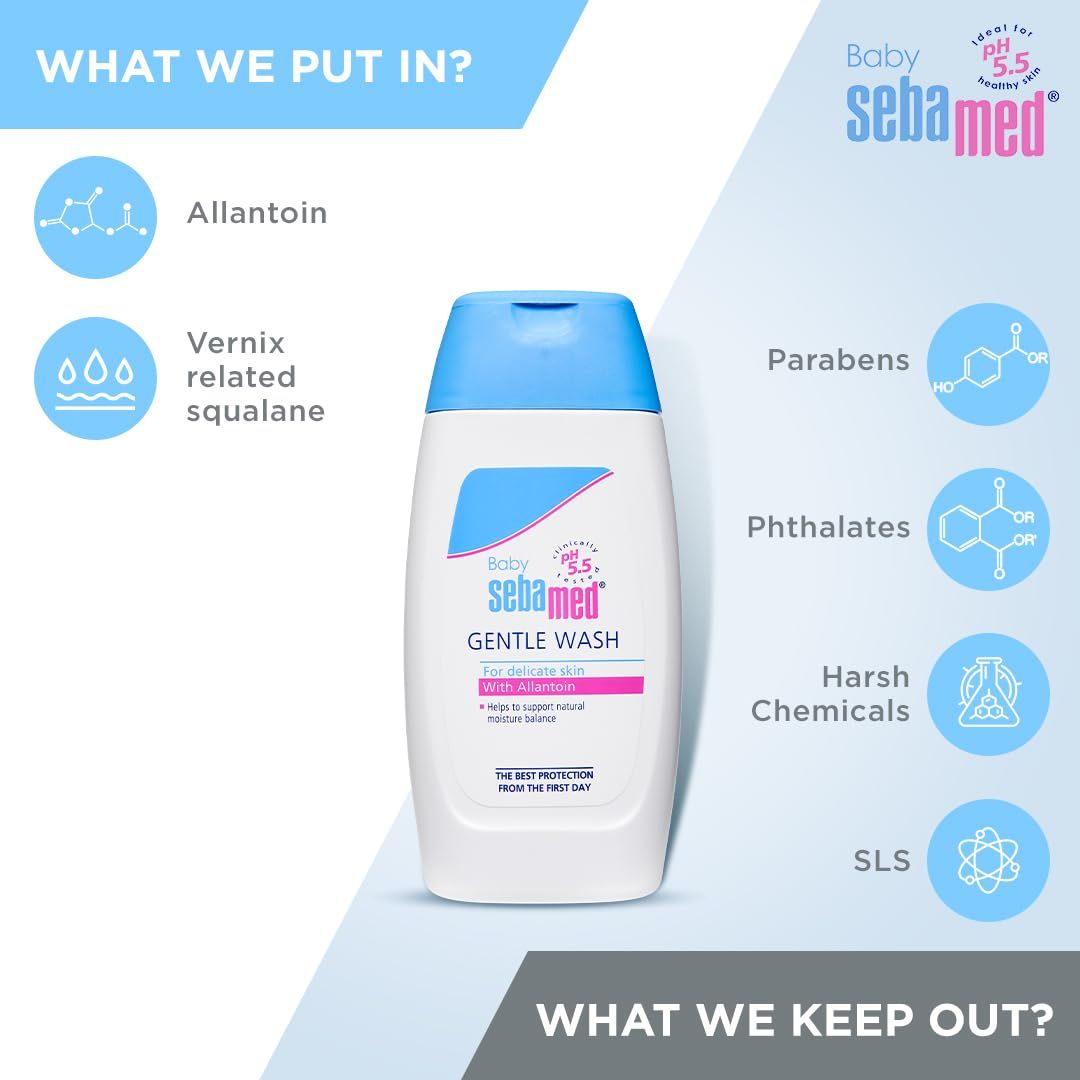 Sebamed Baby Gentle Wash | pH 5.5 | Body Wash | Soap Free | Tear Free