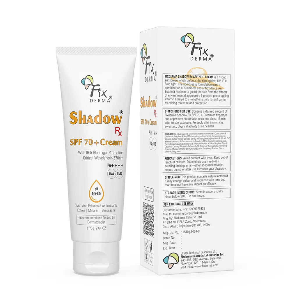 Shadow SPF 70+ Cream, 75g | Protects from Harmful UV, IR radiations and Blue Light