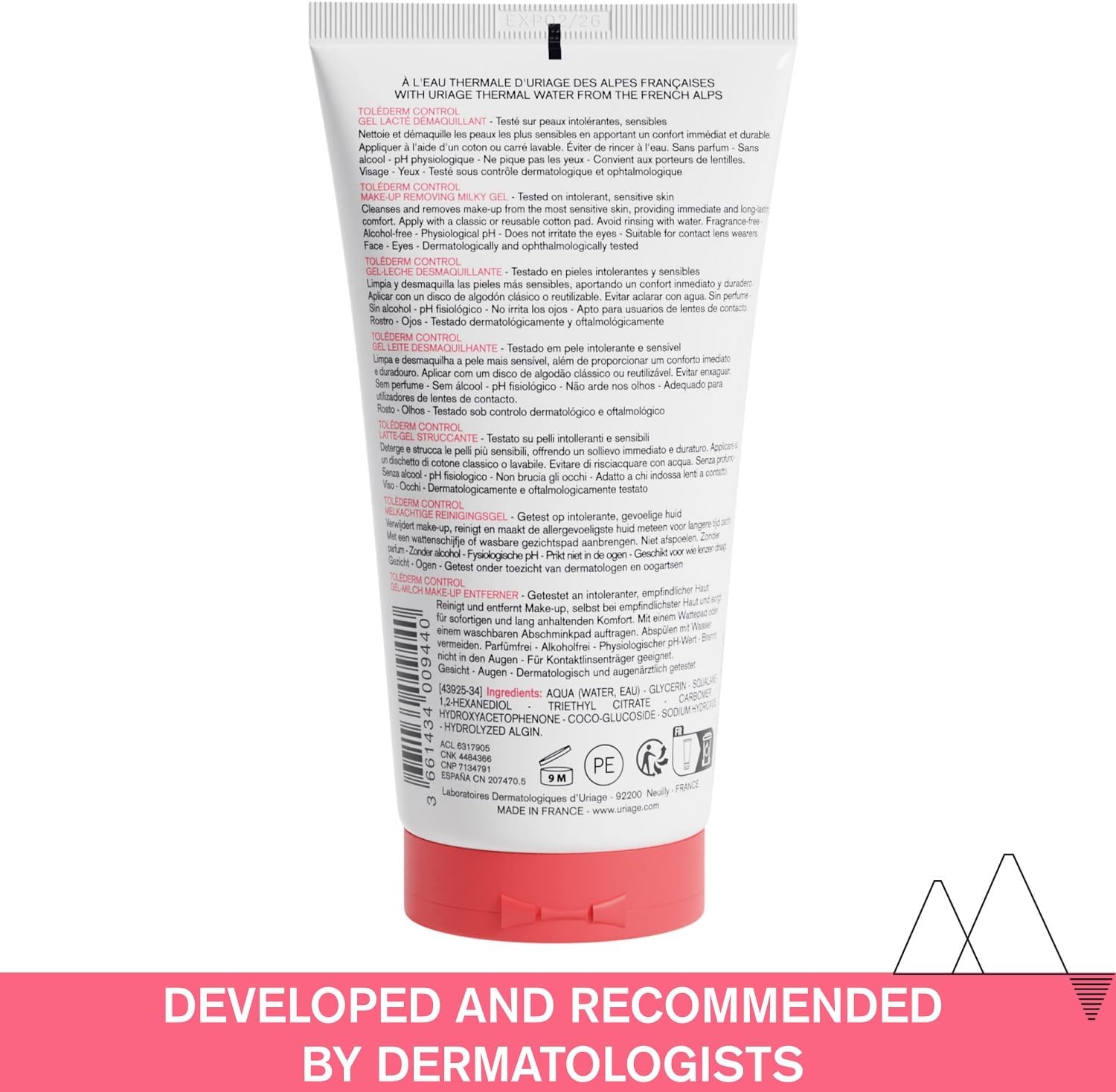 Uriage Tolederm Control Make-Up Removing Milky Gel 150ml