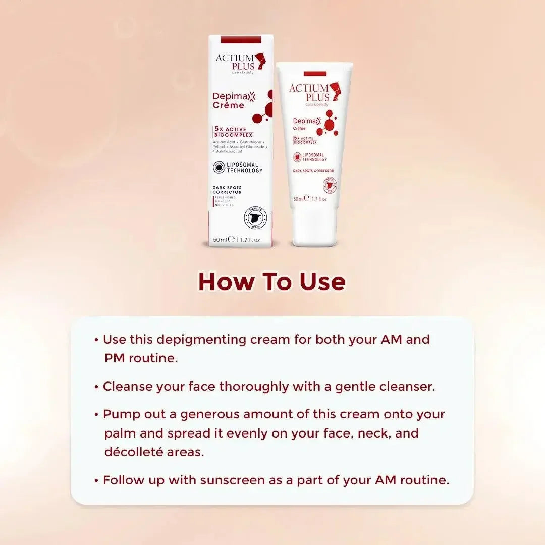 Actium Plus Depimax Creme-  50ml For Dark Spots and PIH