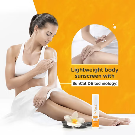 UV Doux Sunscreen Lotion with SPF 30 | Oil Free Formula | Sweat & Water Resistant | Lightweight, Non-Greasy and Non-Comedogenic | For All Skin Types, 50ml