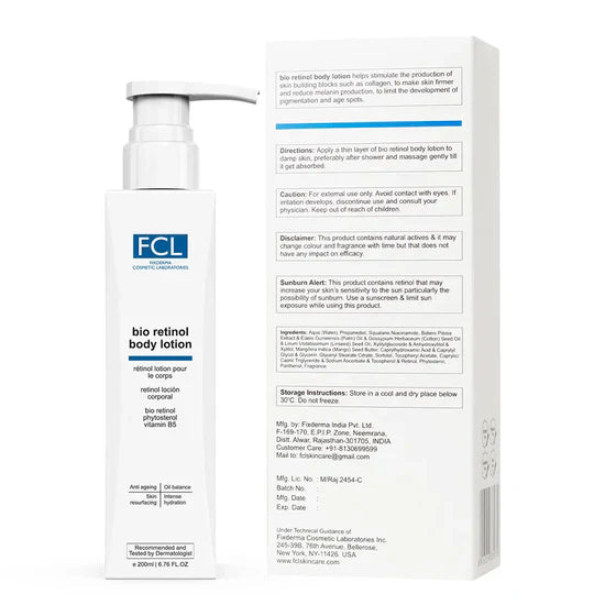 FCL Bio Retinol Body Lotion, 200 ml | Anti ageing Body Lotion