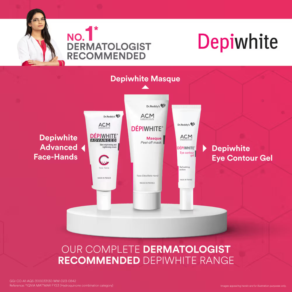 Depiwhite Peel-Off Mask For Reducing Dark Spots & Pigmentation |Face Mask For Glowing Skin | Helps in Skin Brightening & Lightening | 40ml