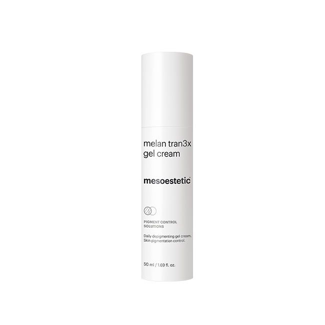 Melan Tran3x Gel Cream by Mesoestetic 50ml/1.69 fl. oz. (Daily depigmenting gel cream for skin pigmentation control)
