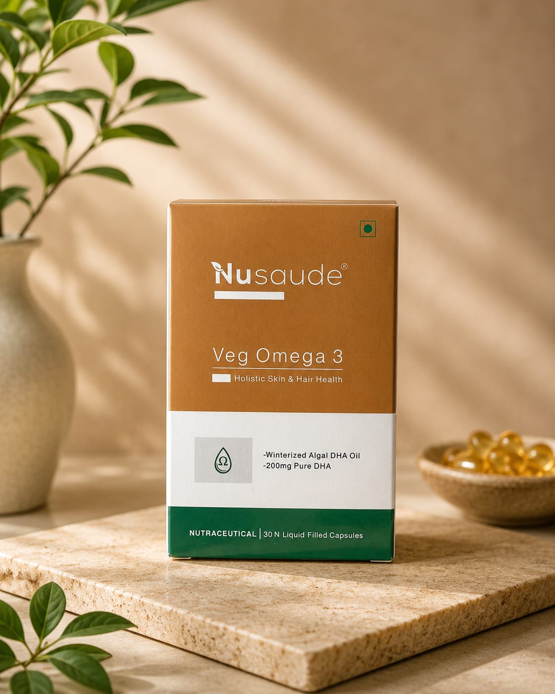 Nusaude Veg Omega 3 Nutraceutical Liquid Filled Capsule