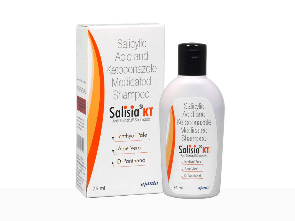 Salisia Kt - Bottle of 75 ml Shampoo with 2% Ketoconazole and Salicylic Acid ( Pack of 2)